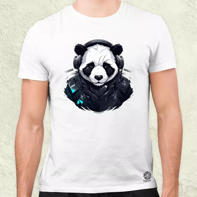 Cyberpunk panda v5 férfi póló