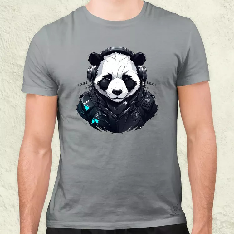 Cyberpunk panda v5 férfi póló