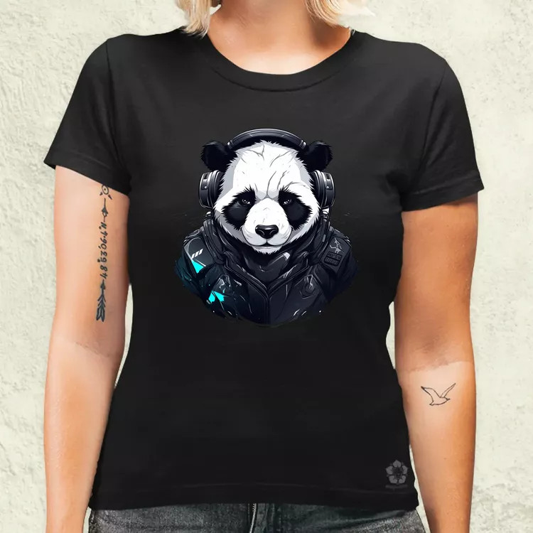 Cyberpunk panda v5 női póló