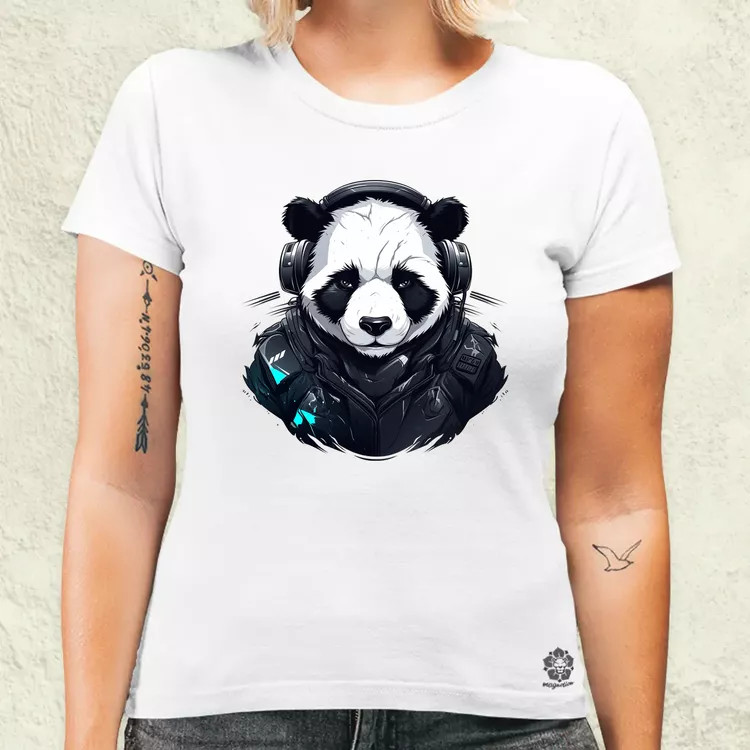 Cyberpunk panda v5 női póló