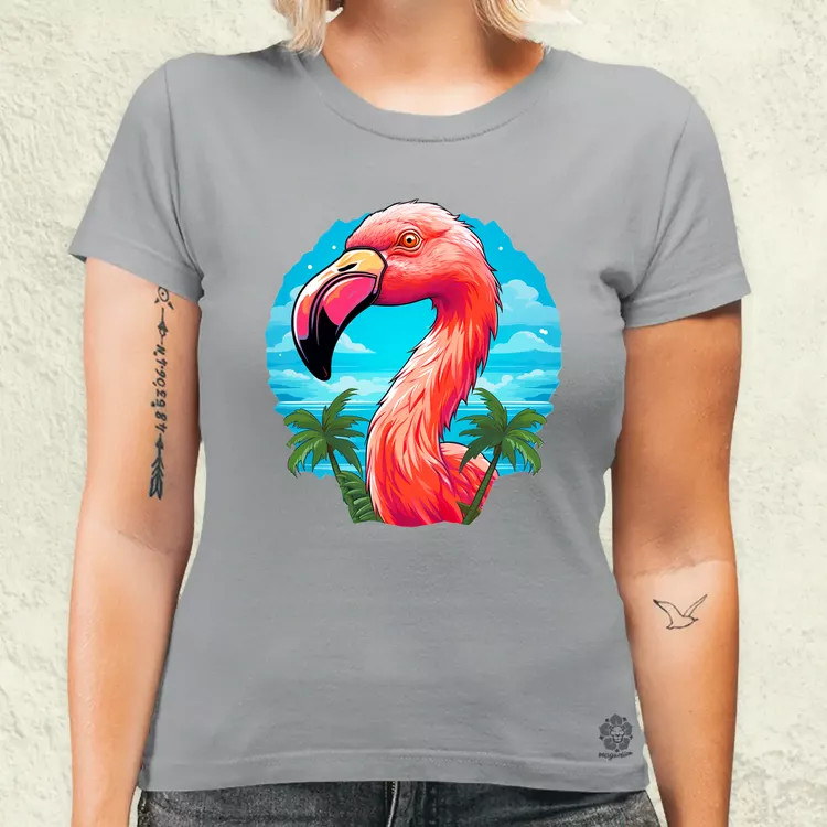 Flamingó nyaral v1 női póló