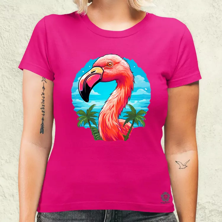 Flamingó nyaral v1 női póló