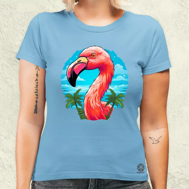Flamingó nyaral v1 női póló