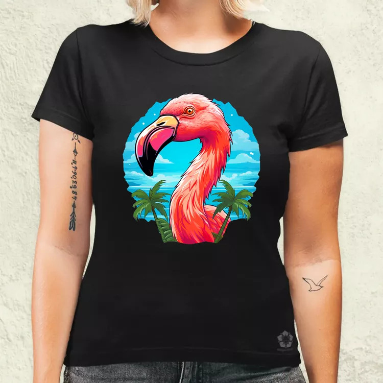 Flamingó nyaral v1 női póló