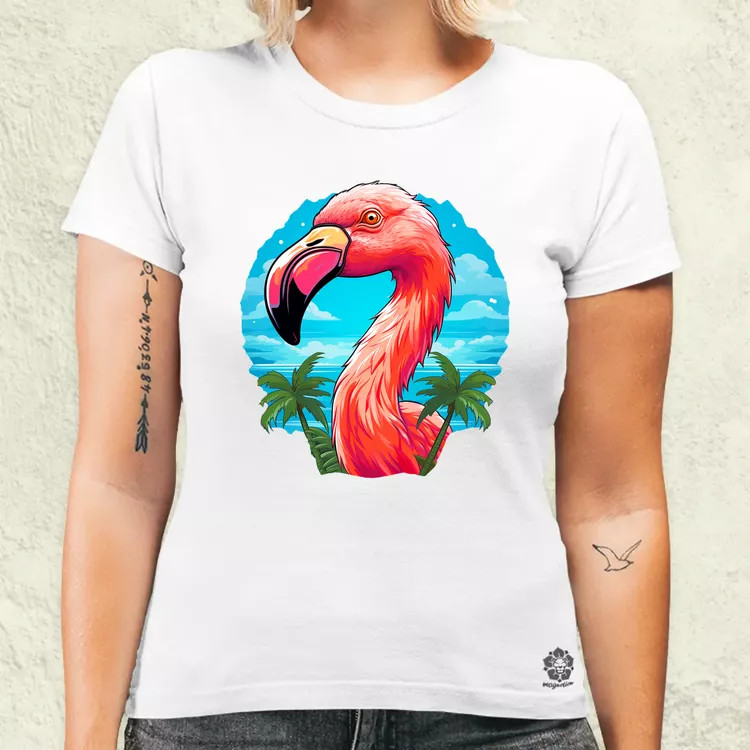 Flamingó nyaral v1 női póló