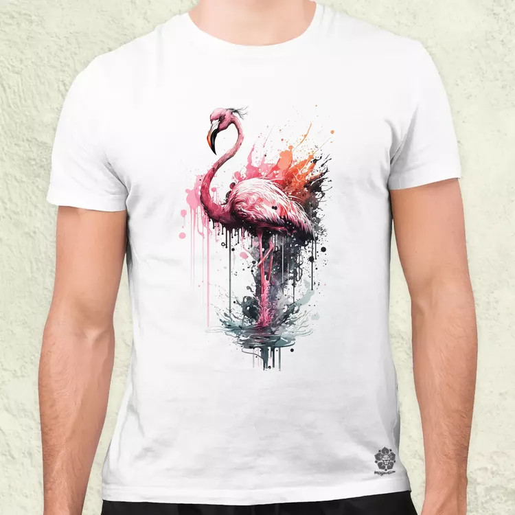 Flamingó v2 férfi póló