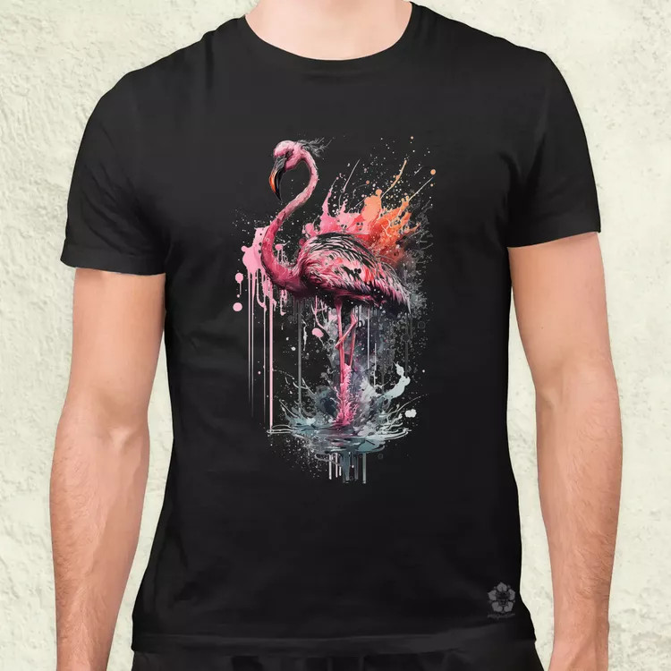 Flamingó v2 férfi póló