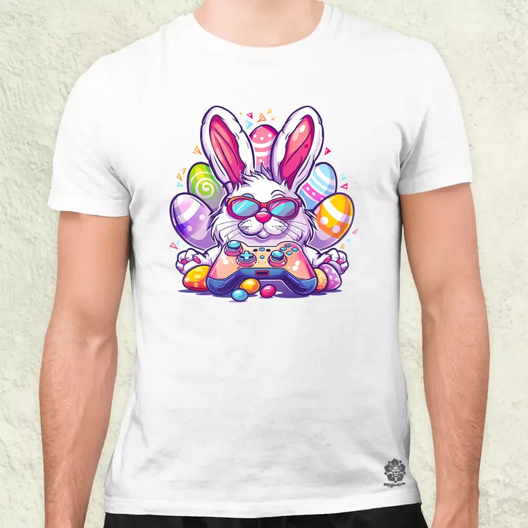 Gamer nyuszi v4 férfi póló