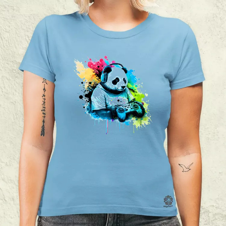 Gamer panda női póló