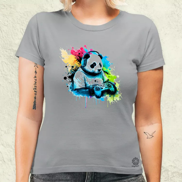 Gamer panda női póló