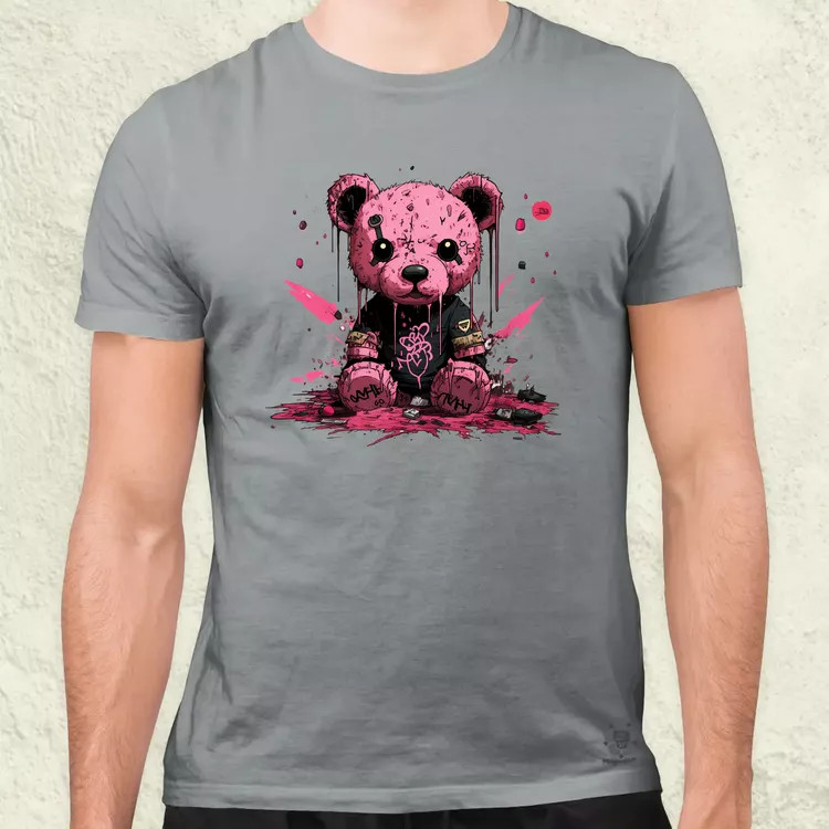 Graffiti pink maci v1 férfi póló