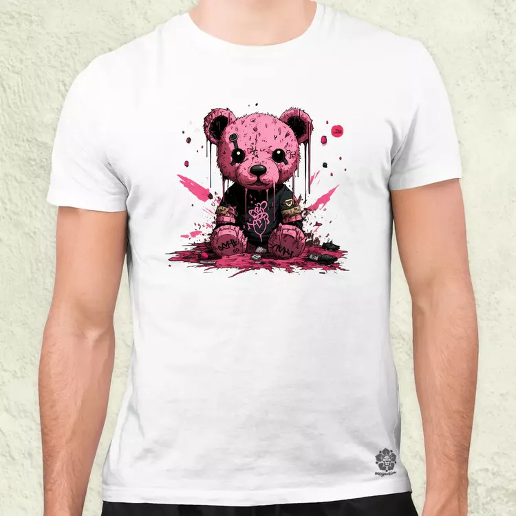 Graffiti pink maci v1 férfi póló