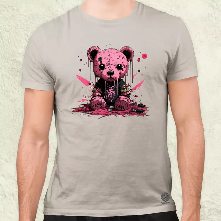 Graffiti pink maci v1 férfi póló
