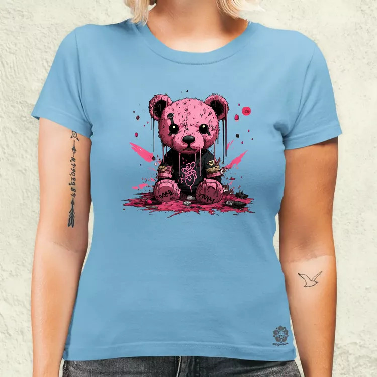 Graffiti pink maci v1 női póló