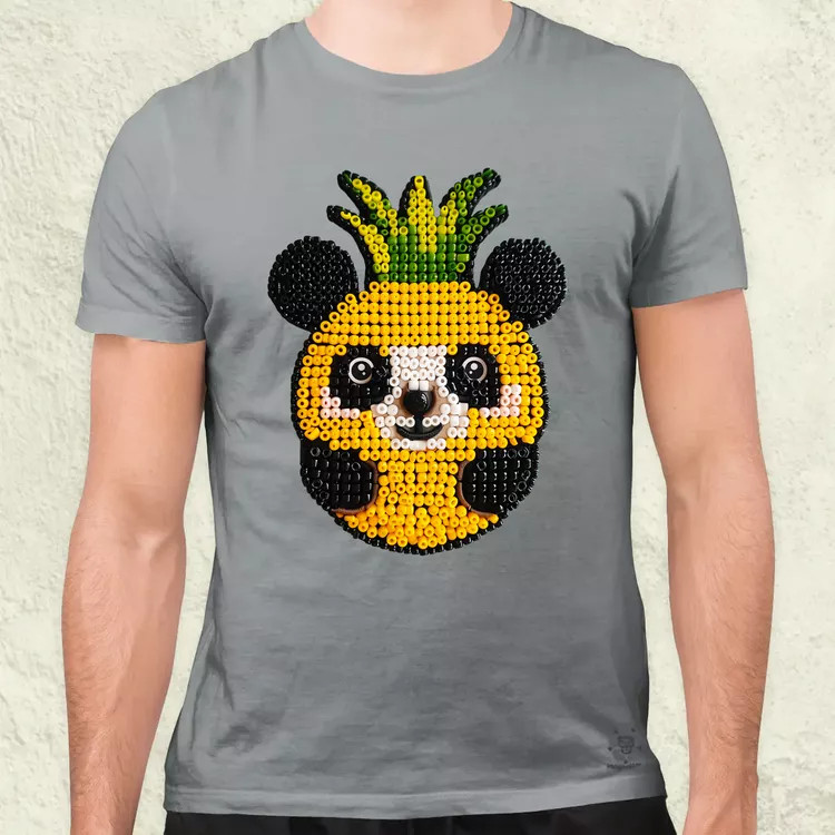 Gyöngy kawaii ananász panda v1 férfi póló