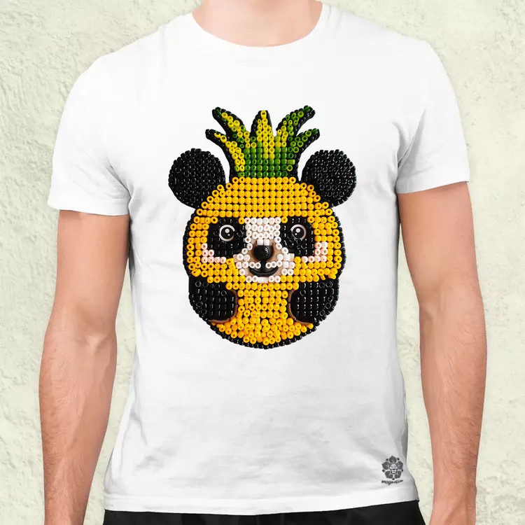 Gyöngy kawaii ananász panda v1 férfi póló