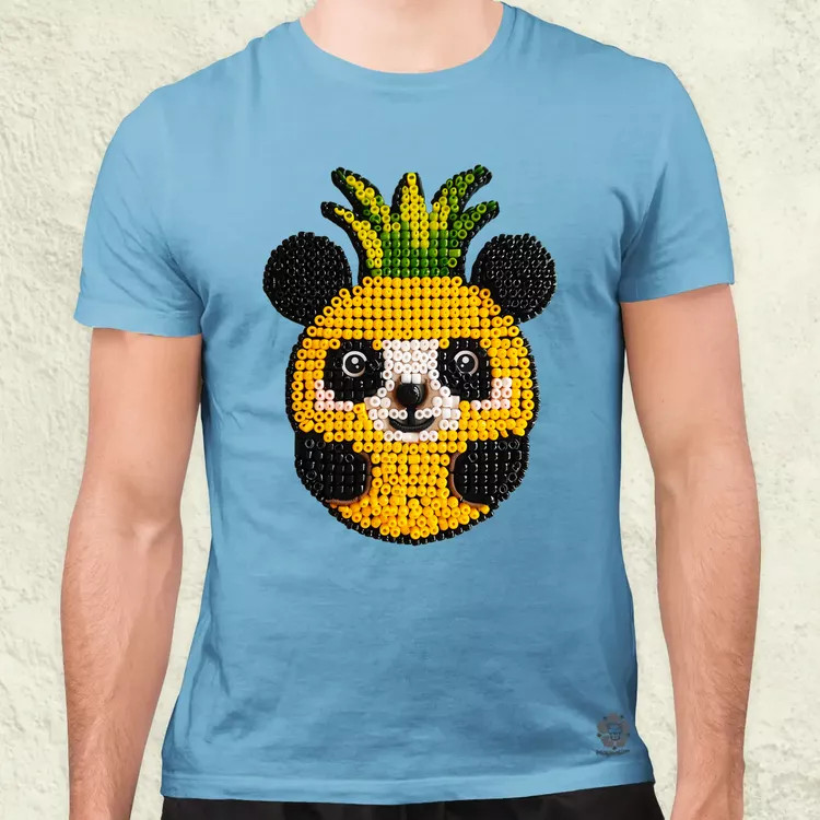 Gyöngy kawaii ananász panda v1 férfi póló