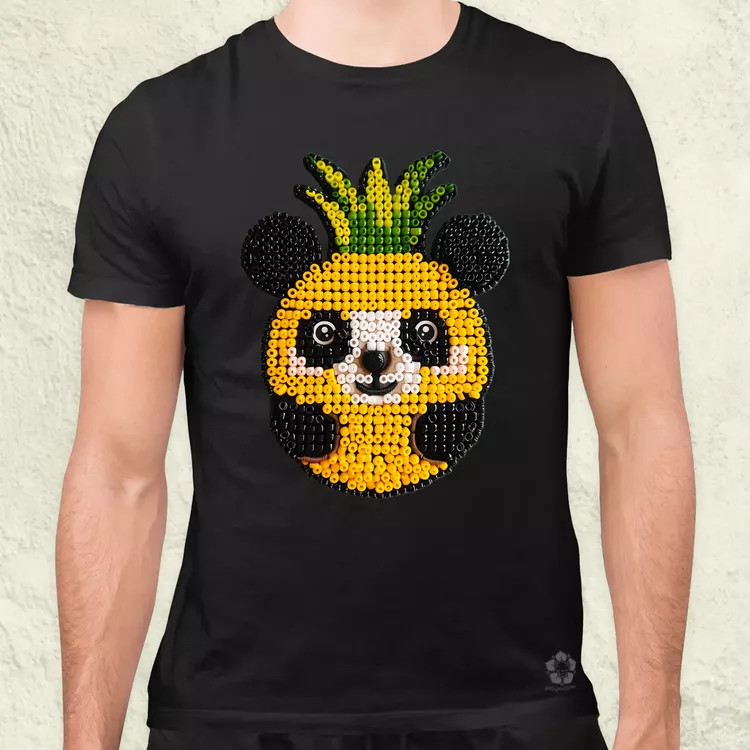 Gyöngy kawaii ananász panda v1 férfi póló