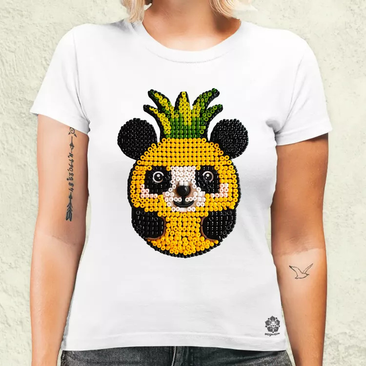 Gyöngy kawaii ananász panda v1 női póló