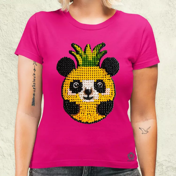 Gyöngy kawaii ananász panda v1 női póló