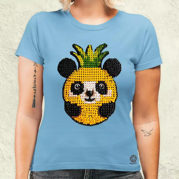 Gyöngy kawaii ananász panda v1 női póló