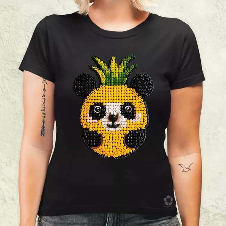 Gyöngy kawaii ananász panda v1 női póló