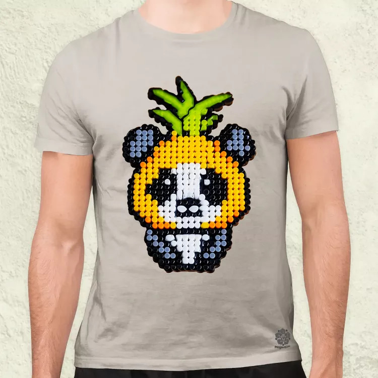 Gyöngy kawaii ananász panda v2 férfi póló