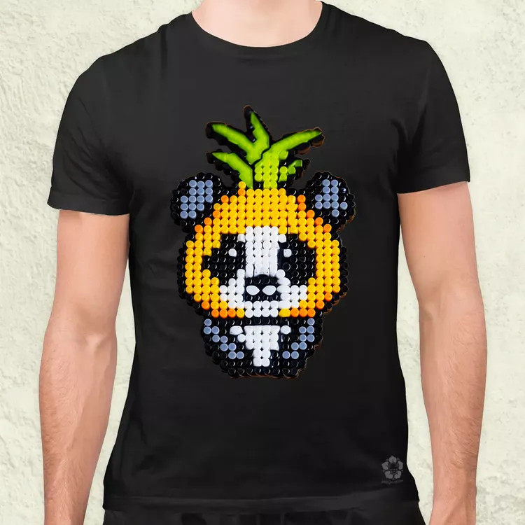 Gyöngy kawaii ananász panda v2 férfi póló