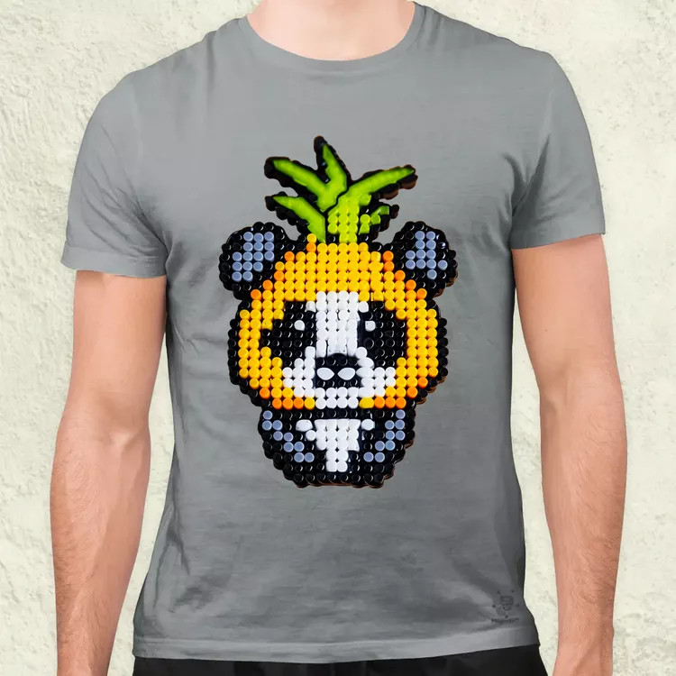 Gyöngy kawaii ananász panda v2 férfi póló