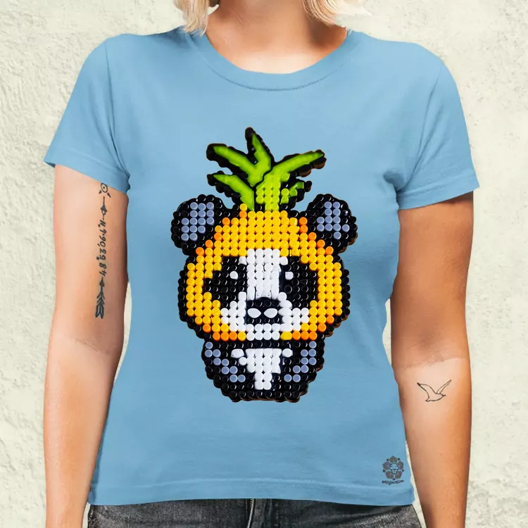 Gyöngy kawaii ananász panda v2 női póló