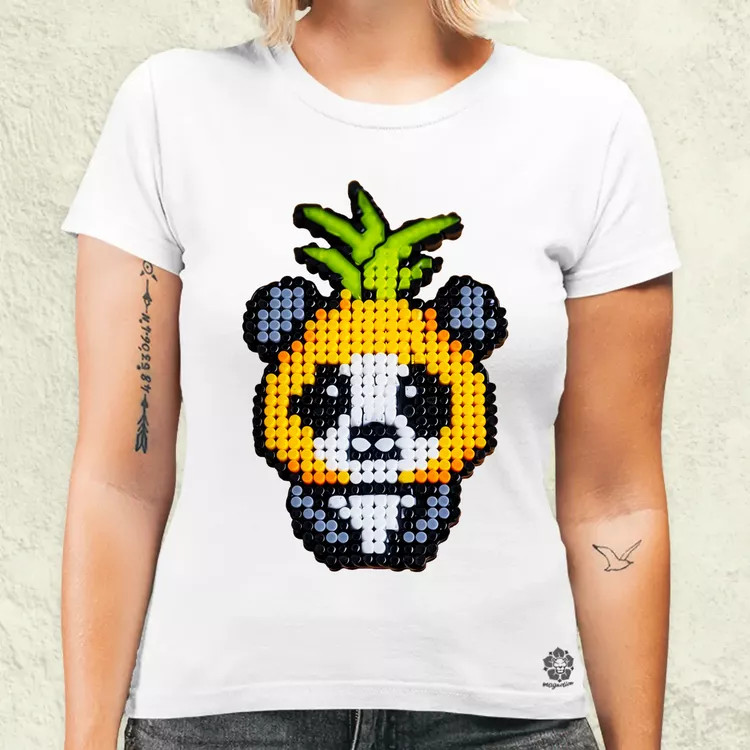 Gyöngy kawaii ananász panda v2 női póló
