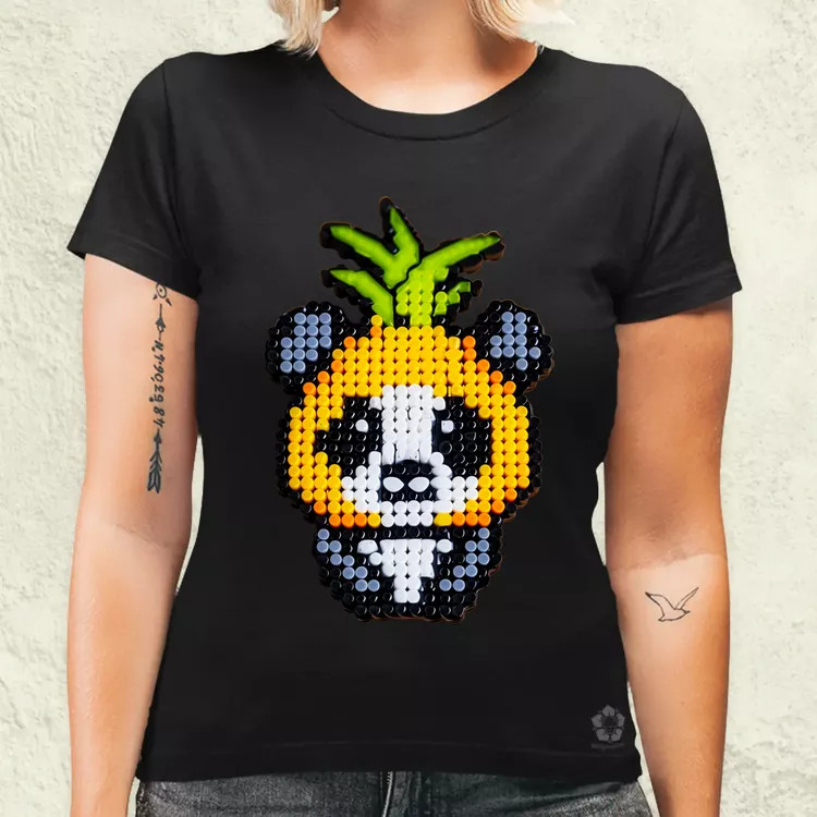 Gyöngy kawaii ananász panda v2 női póló