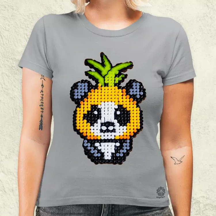 Gyöngy kawaii ananász panda v2 női póló