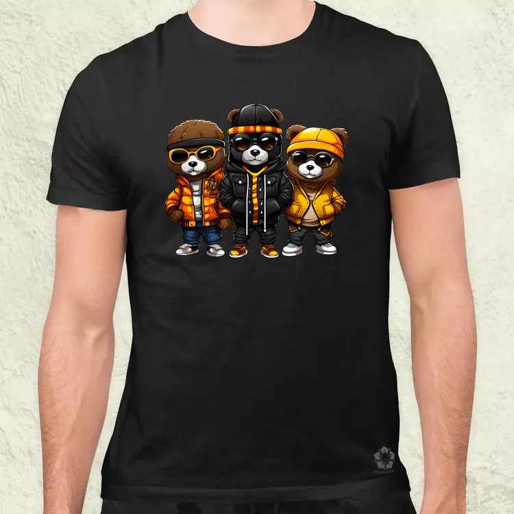 Hip Hop medvék v1 férfi póló