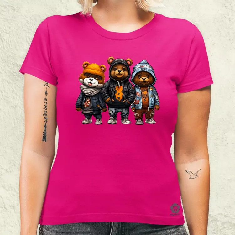 Hip Hop medvék v8 női póló
