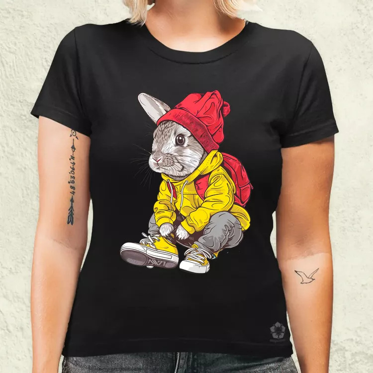 Hip Hop nyuszi v12 női póló