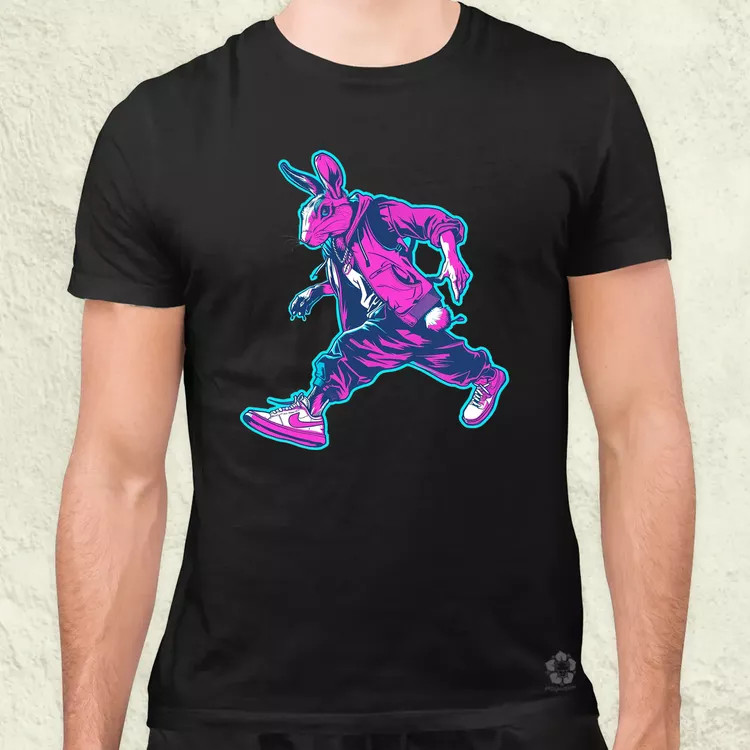 Hip Hop nyuszi v3 férfi póló