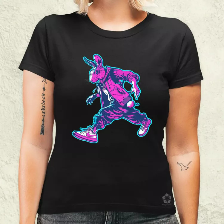 Hip Hop nyuszi v3 női póló