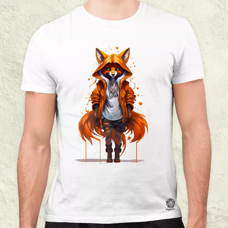 Hiphop anime róka lány v3 férfi póló