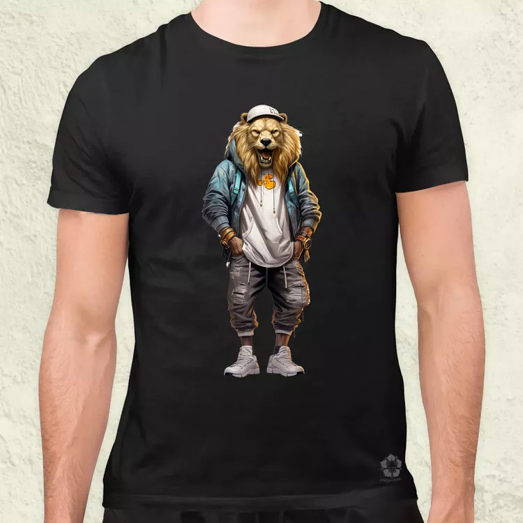 Hiphop oroszlán v1 férfi póló