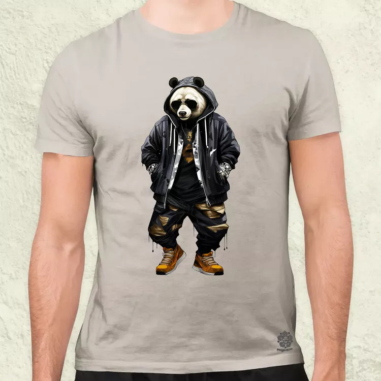 Hiphop panda v1 férfi póló