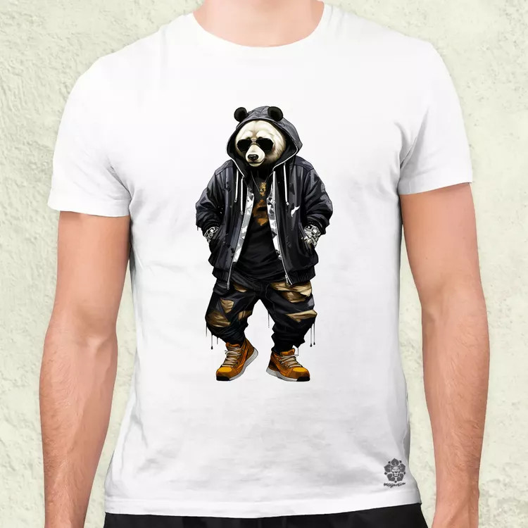 Hiphop panda v1 férfi póló