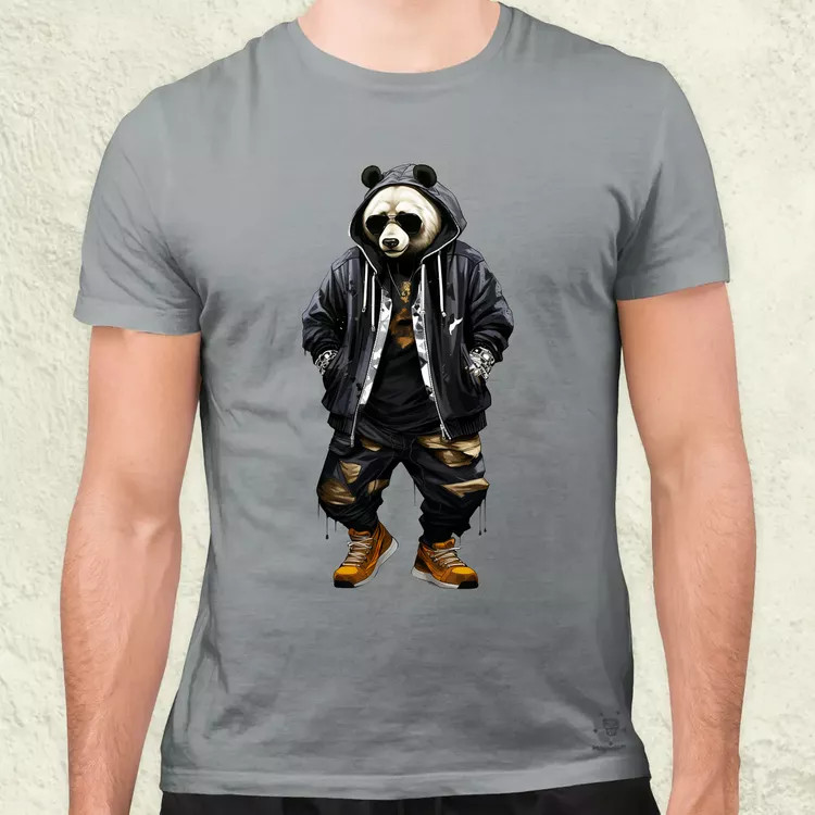 Hiphop panda v1 férfi póló
