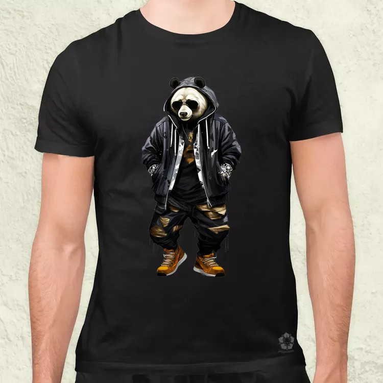 Hiphop panda v1 férfi póló