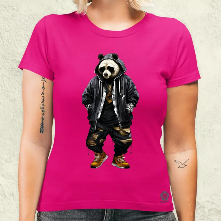 Hiphop panda v1 női póló