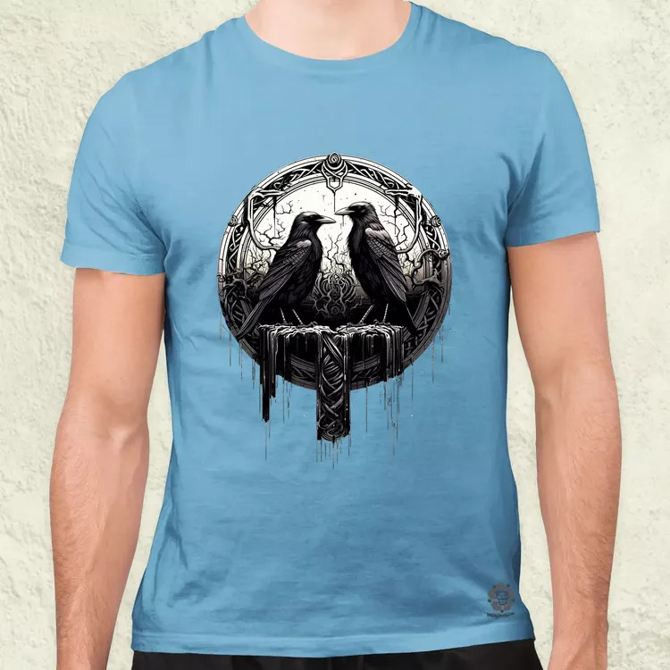 Hugin és Munin amulett v1 férfi póló