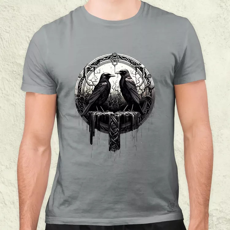 Hugin és Munin amulett v1 férfi póló