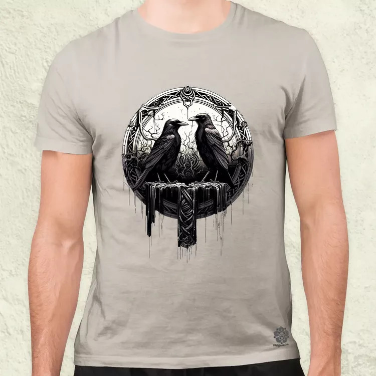 Hugin és Munin amulett v1 férfi póló