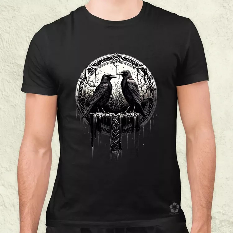 Hugin és Munin amulett v1 férfi póló
