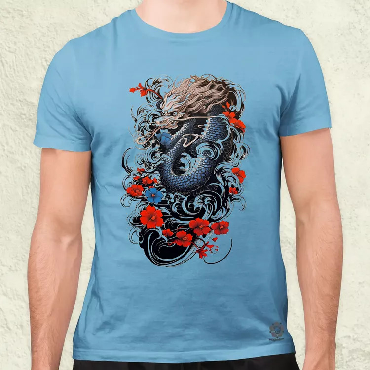 Irezumi sárkány férfi póló